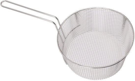 Frittoia Robusta - Strainer per Padella Fritta - Filtro Fritto - Circolare - Acciaio Inossidabile - 23 cm