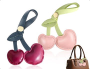 Accessori per tas 2 pezzi - Disegno di ciliegie - PU - Leggero - Sostenibile - Ideale per portachiavi/portafoglio - Attaccaporta
