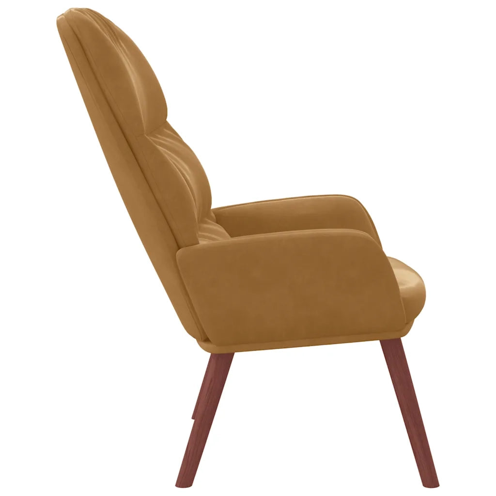 vidaXL Poltrona Relax Marrone in Velluto