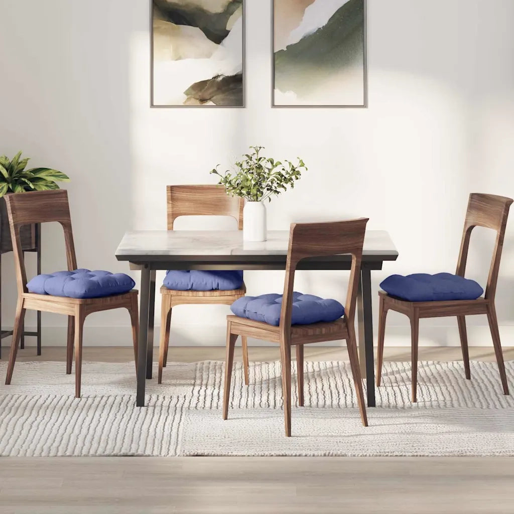 Cuscini per Seduta 4 pcs Blu jeans 45 x 45 x 12 cm Tessuto 42015117