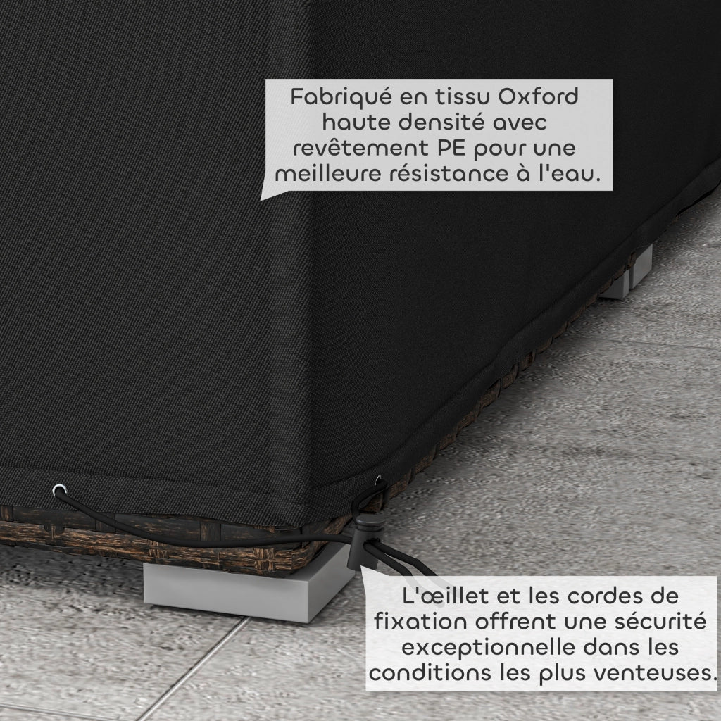 Custodia Coperta Tavolo da Giardino ¨C Minimal ¨C Nero 222x155x67