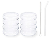 Set 2 Bicchieri + 2 cannucce Matcha Tea 350 cc