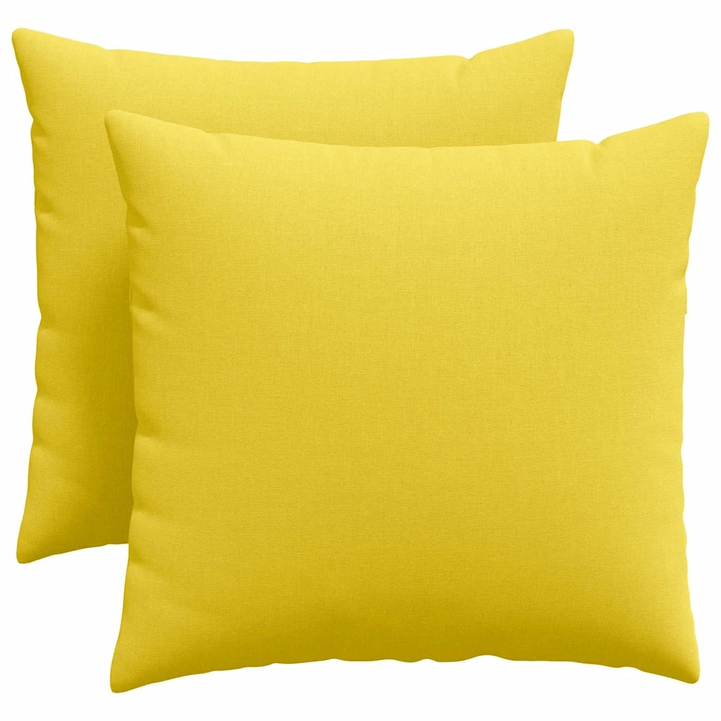 Cuscini da Divano 2 pcs Giallo Chiaro 50 x 50 cm Tessuto 42013963
