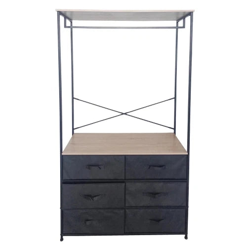 MOBILE 6 CASSETTI CON APPENDI CAMICIE COLMAR 100X40X167CM