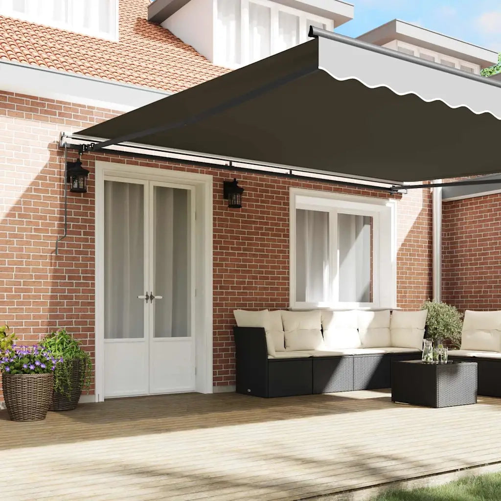Tenda da Sole Antracite 4 × 3,5 m Metallo 313255