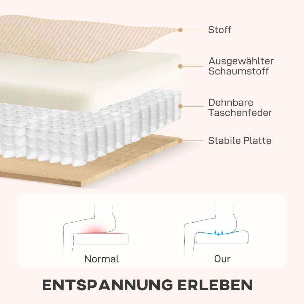 Divano letto angolare con contenitore e cuscini ¨C zephmum ¨C beige