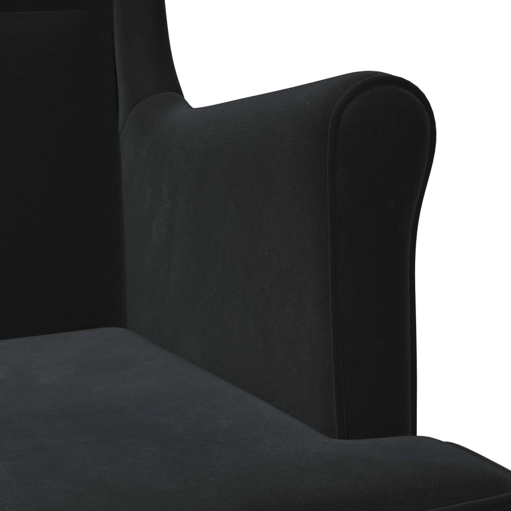Poltrona | Sedia Relax Nero Velluto