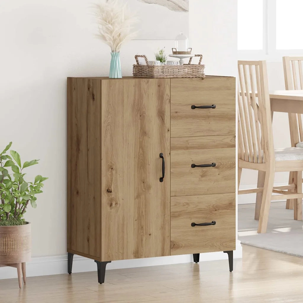 Credenza-Buffet-Armadio da cucina Rovere artigianale 69,5 x 34 x 90 cm Legno multistrato 627486