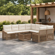 Set Divano da Giardino 9 pz Beige polyrattan 3435954