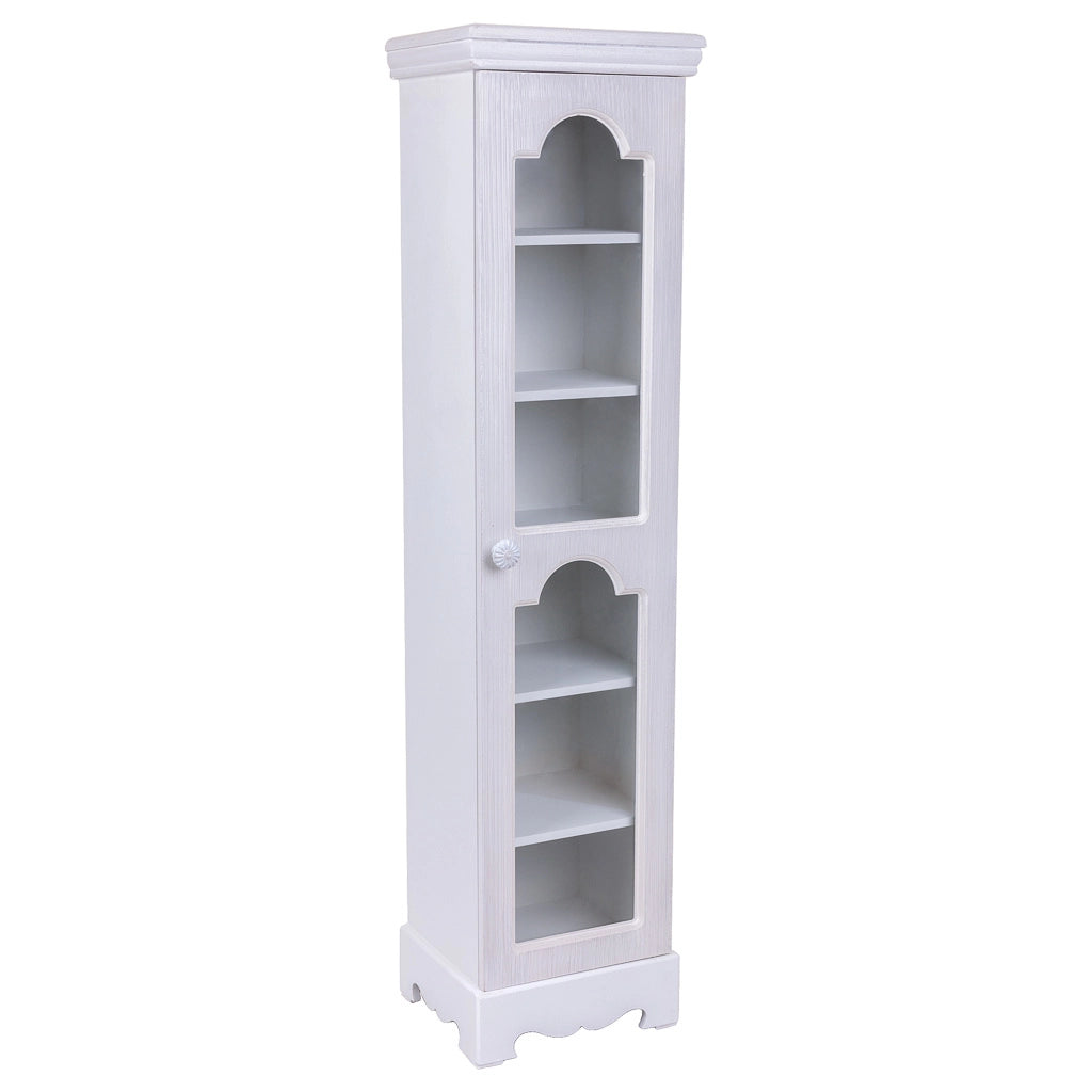 Vetrina in legno 1 anta bianca 24x20x98,5