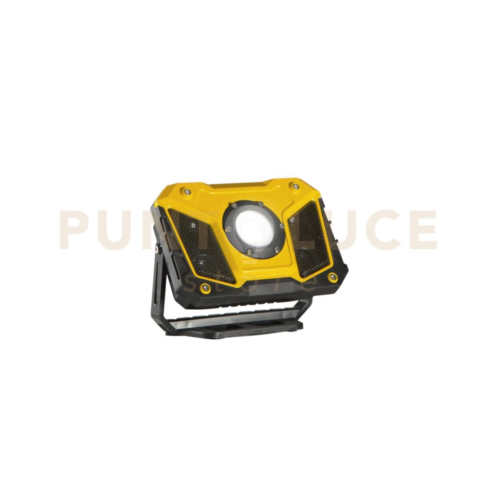 PROIETTORE PORTATILE LED BULL GIALLO E NERO 15W 1200LM 6500K DIMMERABILE CON SPEAKER E BATTERIA 3,7V 6600mA