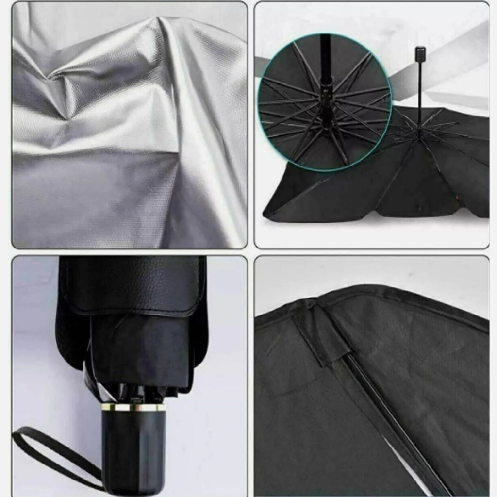 PARASOLE OMBRELLO VETRO ANTERIORE AUTO PARABREZZA PIEGHEVOLE 125X65CM AS-00018