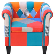 Poltrona | Sedia Relax con Design Patchwork in Tessuto