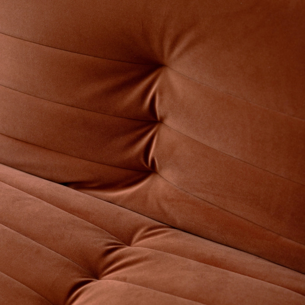 ANATOLEDivano letto a 3 posti in velluto terracotta
