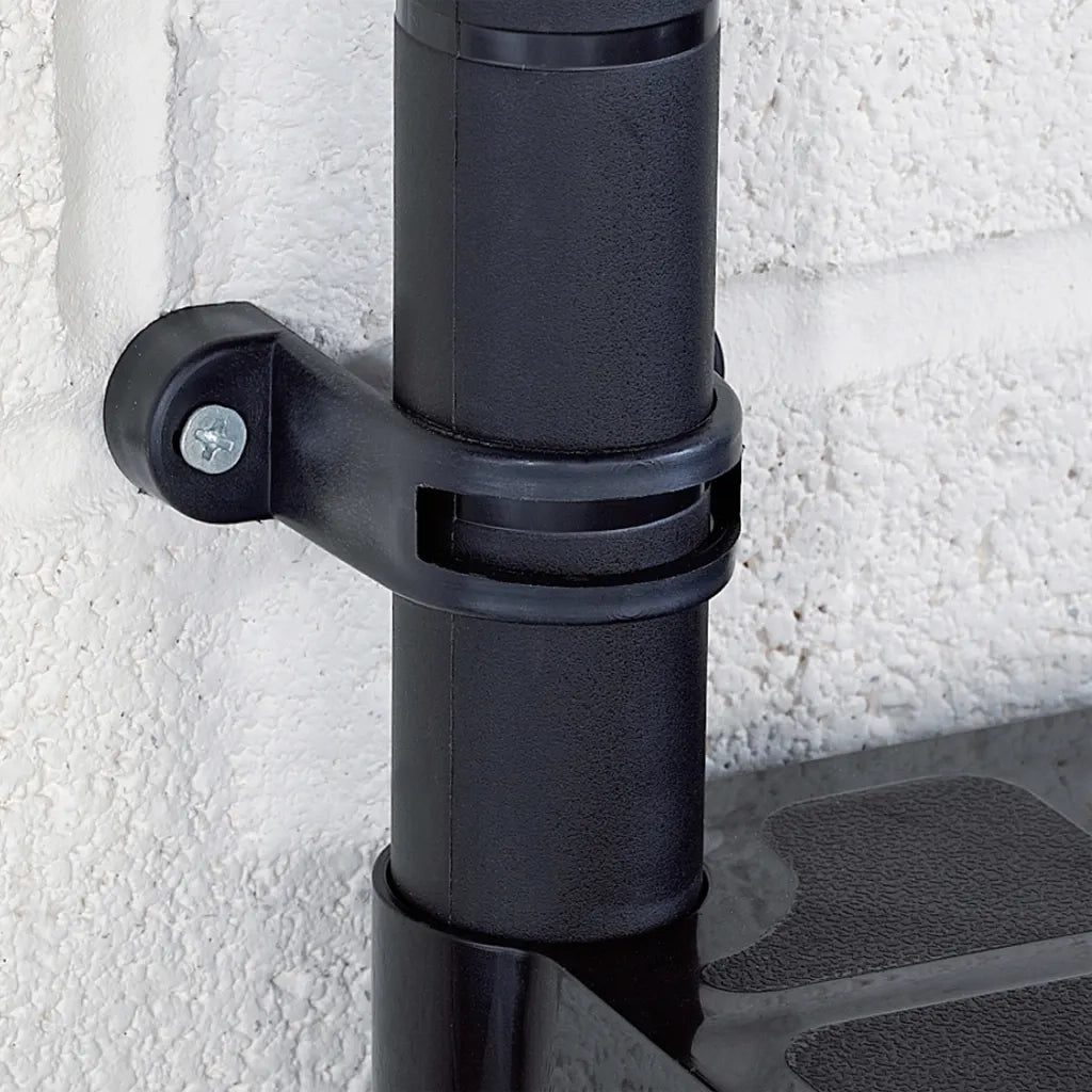 Scaffale a 4 Ripiani Nero 61x30,5x130 cm in Plastica 147683