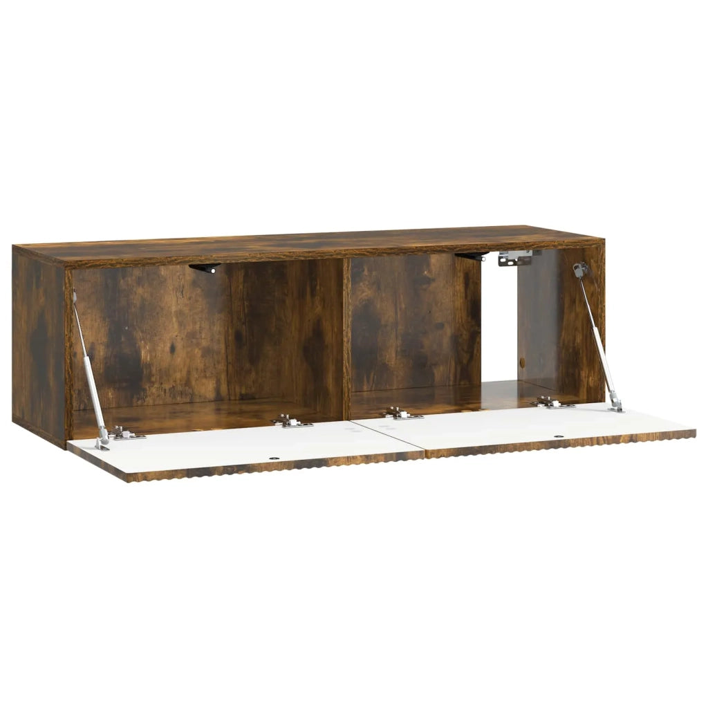 Mobile Porta TV da Muro-Credenza per TV sospesa Rovere Fumo 98 x 31 x 30 cm 290121