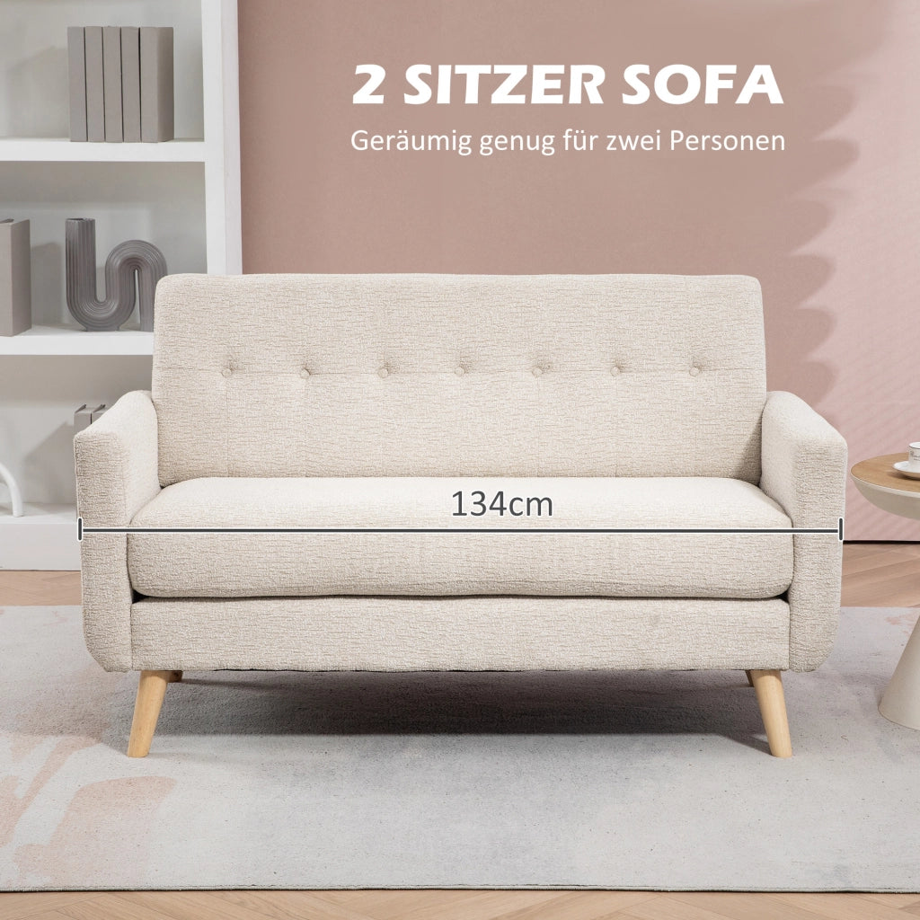 Divano 2 posti ¨C Xylo ¨C tessuto beige 134x71x82 cm