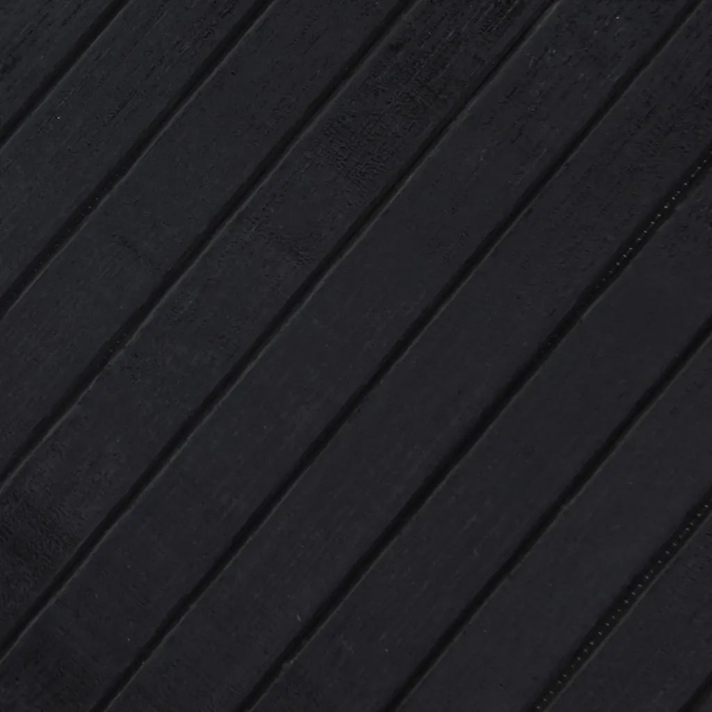 Tappeto Rettangolare Nero 100x500 cm in Bambù 376960