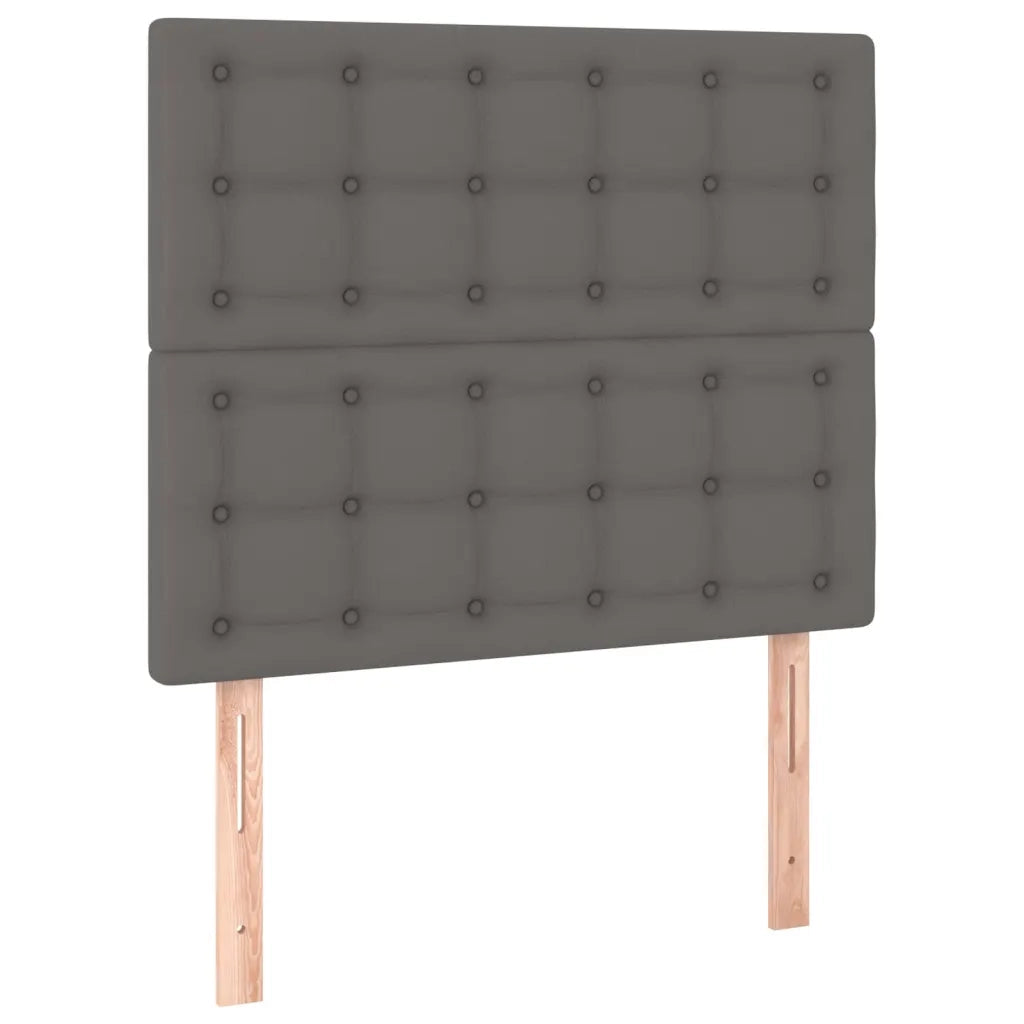 Giroletto Molle con Materasso e LED Grigio 100x200cm Similpelle 3135931
