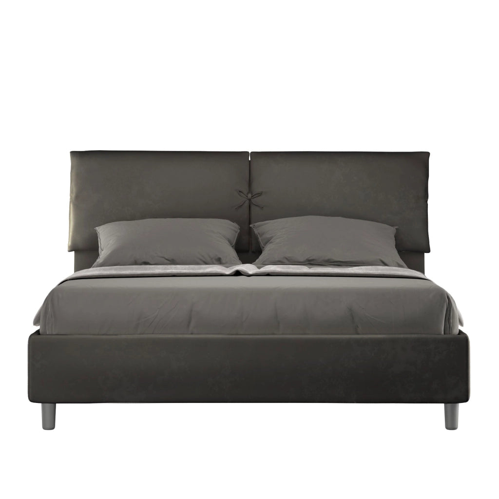 Letto Matrimoniale 160x200 cm con Rete Mados Grigio