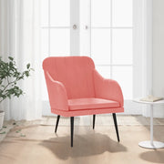 Poltrona Rosa 63x76x80 cm Velluto 351457