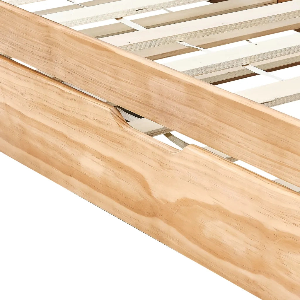 Divano Letto a Scomparsa senza Materasso Pino Bianco 90x200 cm