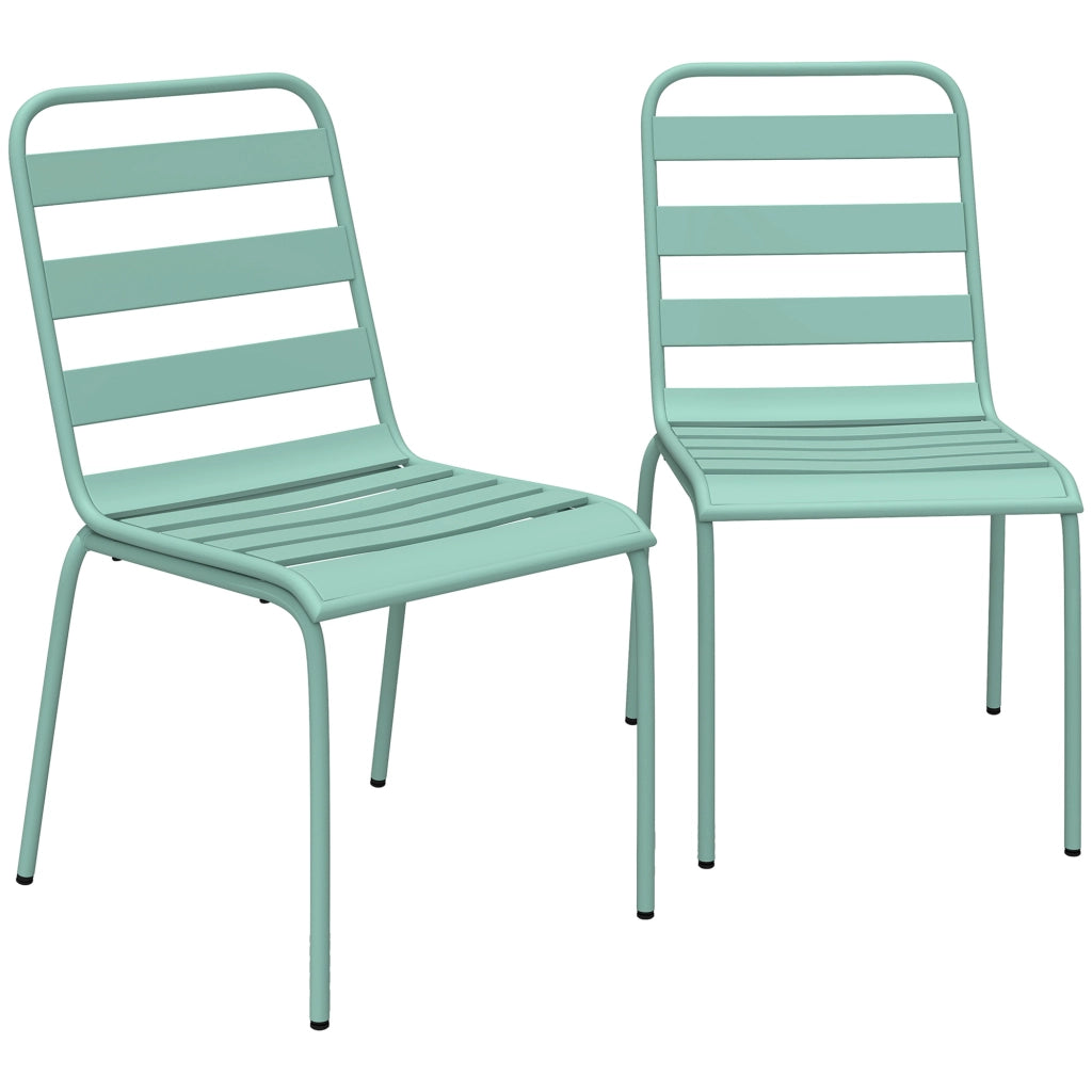 Sedia da Giardino Impilabile ¨C Minimal ¨C Verde, Metallo
