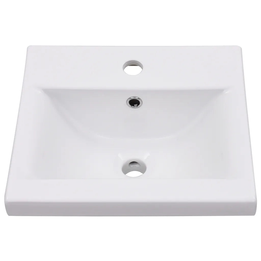 Lavabo da Incasso 42x39x18 cm in Ceramica Bianco 145060