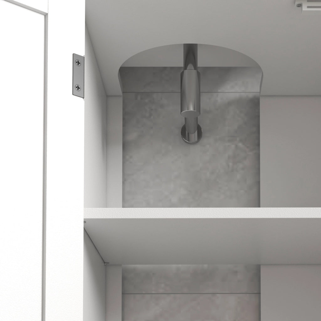 Mobiletto Sottolavabo con 2 Ante e Ripiani Regolabili ¨C Minimal ¨C 90x30x60 Bianco