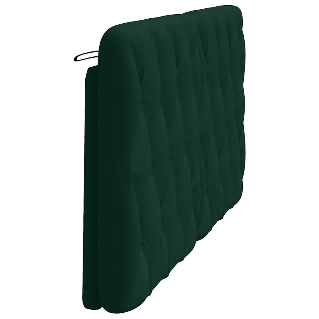 Cuscino Testiera-Cuscino per Testiera Verde Scuro 160 cm in Velluto