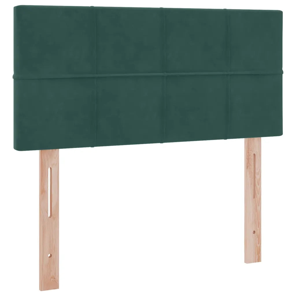 Letto con contenitore e LED Verde Scuro 90 x 190 cm Velluto 3371364