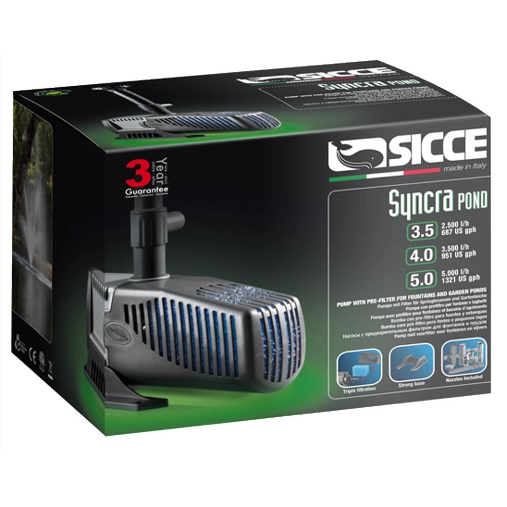 Sicce pompa laghetto syncrapond 3.5 filtrazione e giochi da 2500 l/h