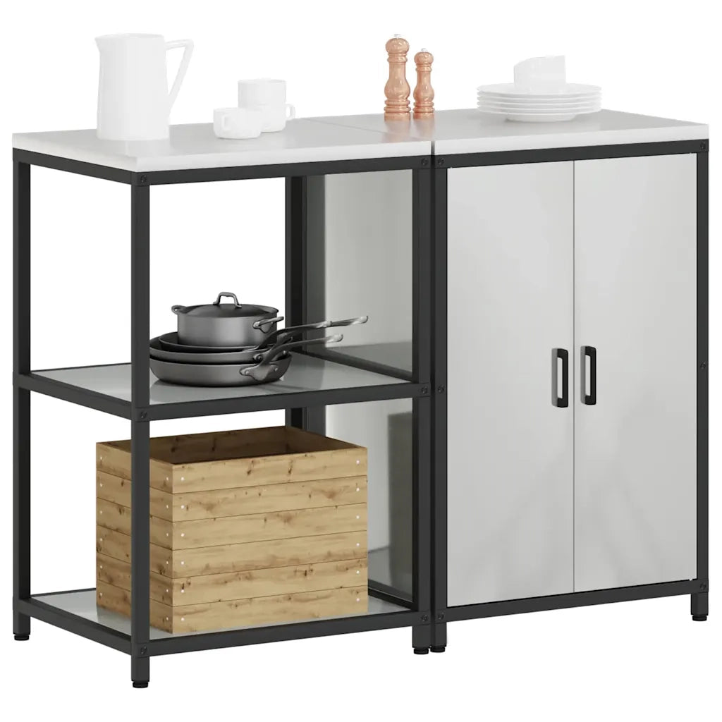 Set di Stoccaggio per Cucina 2 pcs Argento Acciaio zincato 3392692