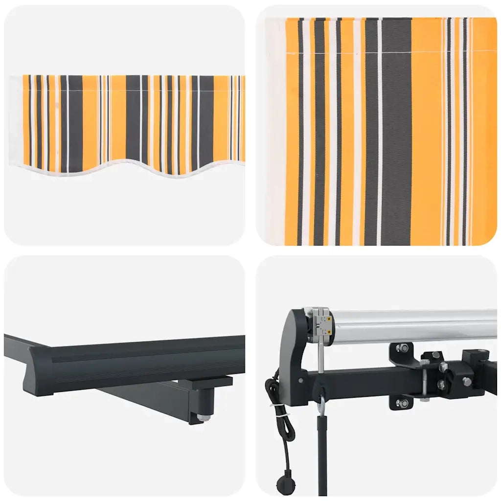 Tenda Retrattile Multicolore 400 × 300 cm Tessuto e Alluminio 3330581
