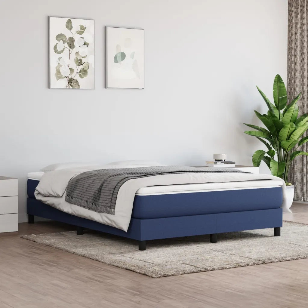 Materasso a Molle Insacchettate Rigidit¨¤ Media Blu 140x200x20 cm in Tessuto