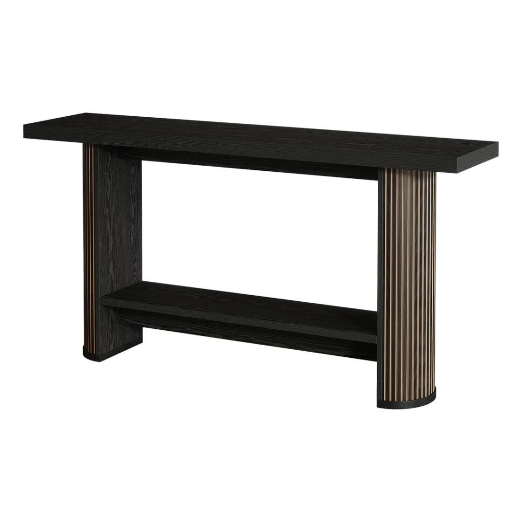 TAVOLO CONSOLLE Moderno Sottile in Legno Nero