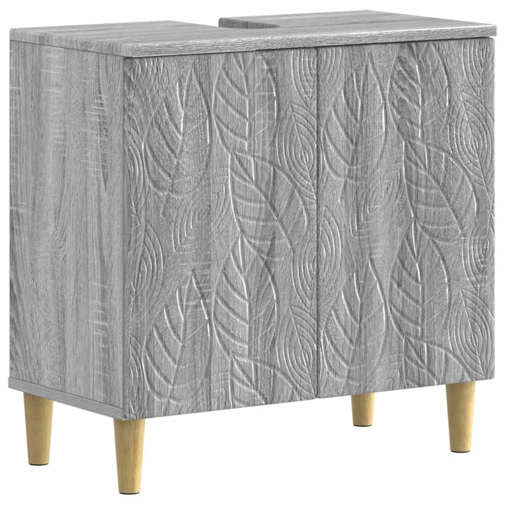 Set di Armadi da Bagno da 2 Pezzi DELFT Sonoma grigio 3418032