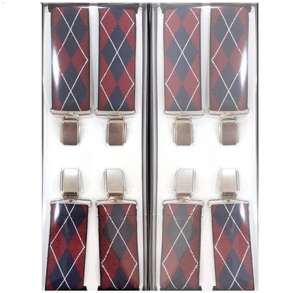 Trade Shop - Bretelle Elasticizzate Uomo Donna Cinghia Regolabile Modello Scozia -