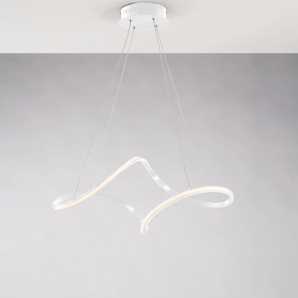 Sospensione Moderna Dana Metallo Bianco Led Integrato 4000K
