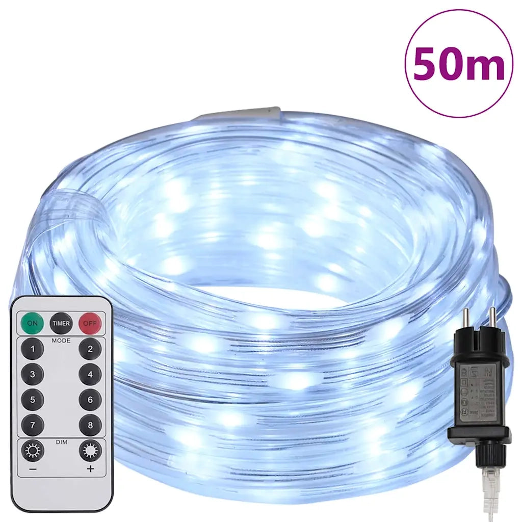 Luce a corda con 1200 LED Bianco Freddo 50 m PVC 42018946