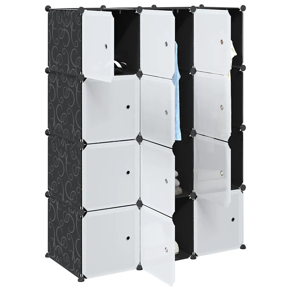 Organizzatore Portaoggetti con 12 Cubi e Aste per Appendere PP CFW1004433
