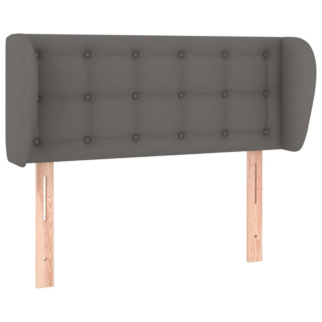 Testiera ad Orecchio-Testata con Orecchie Grigia 83x23x78/88 cm in Similpelle 244834