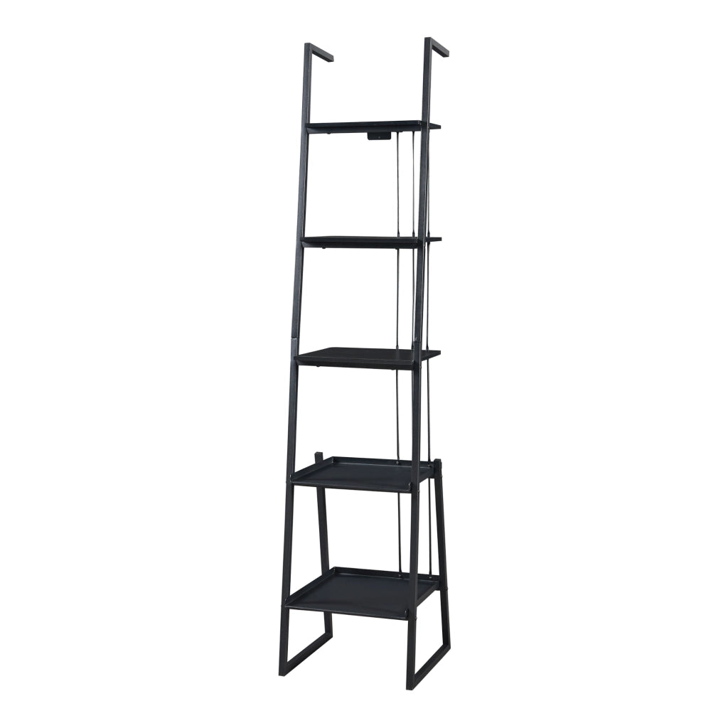 Set Storfjord Composto di 3 Scaffali a Scala - Nero [en.casa]