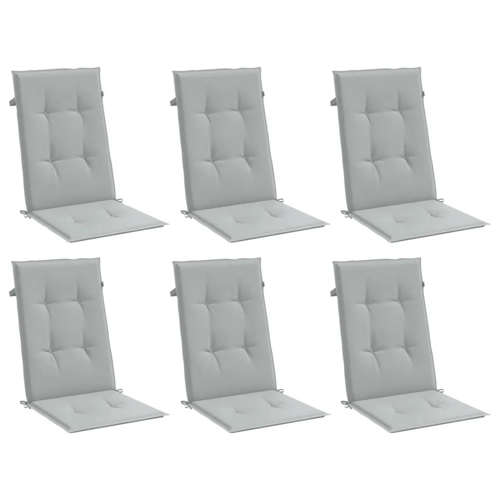 Cuscini Sedia Schiena Alta 6 Grigio Mélange 120x50x4 Tessuto 4002414