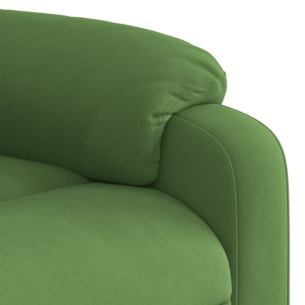 Poltrona Alzapersona Reclinabile Verde Chiaro in Velluto 3205106