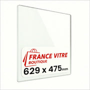 629 x 475 x 4 mm - Vetro per stufa a legna - vetro camino di ricambio - vetro per caminetto resistente al fuoco - France Vitre