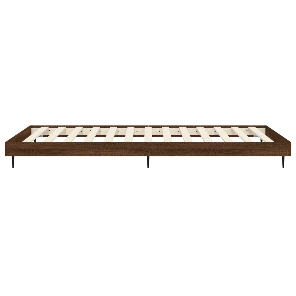 Letto singolo | Letto per adulti | Giroletto senza Materasso Rovere Marrone 75x190cm in Truciolato