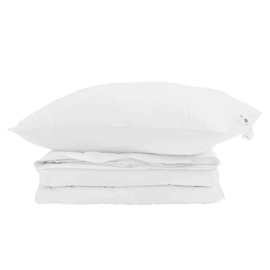 Piumone | Duvet 2-in-1 con cuscino 2 pz Bianco Piuma d'anatra