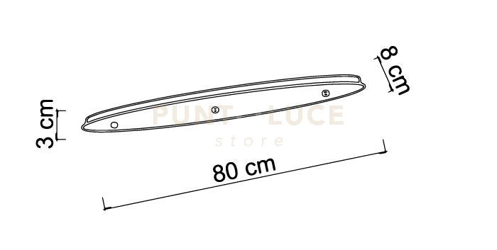 BASE-3E N BASE ELITTICA per sospensioni nero opaco 3 luci