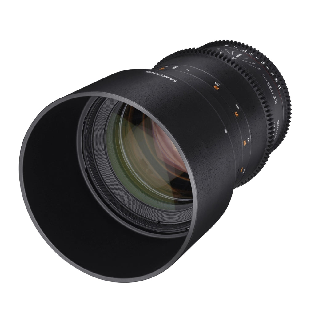 135/2.2 Lens Video DSLR Canon EF obiettivo video con messa a fuoco manuale 0.8 gear, teleobiettivo a specchio nero